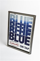 LABATT'S BLUE ON TAP ADVERTISING MIRROR- FRAMED