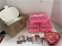 Decorative Pumpkins, Cases, Beads, Heart Plates