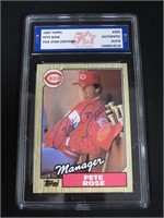 1987 TOPPS PETE ROSE AUTOGRAPH FSG AUTH