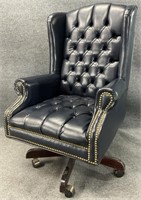 Leather Button Tufted Office Chair