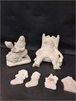 Ceramic pieces Christmas - unfired