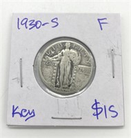 1930-S Standing Liberty Silver Quarter Coin