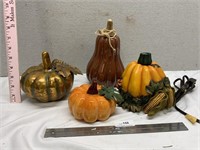 Lot Of Decorative Pumpkins