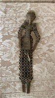Lucky coin lady, made from sewn together coins