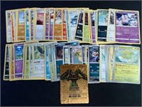 50+ Pokemon Cards Lot With Gold Foil