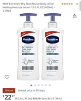 Brand New Vaseline Dry Skin Rescue Lotion 2 Pack