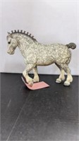 Dapple Gray Draft Horse Figure