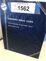 LINCOLN HEAD CENT BOOK #2, NOT COMPLETE