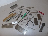 Reemers, pliers, Metal Rulers, metal calipers, et.
