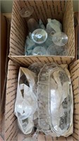 Etched glassware items