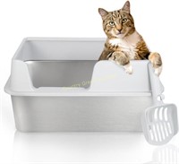 Steel Cat Litter Box  19.5L x 13.6W x 9.05H