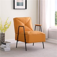 1 Pc  OUllUO Accent Chair  PU Leather Reading Chai