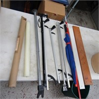 Umbrella, pickers, door brace, more.