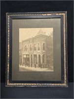 Antique Phototgraph Men in Front of Bank