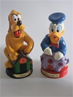 VTG DISNEY BANKS-PLUTO AND DONALD DUCK-MOVABLE