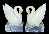 Vintage Swan Bookends