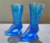 B and H Blue Glass Boots