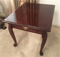 Single Drawer Wood Side Table
