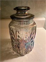 Imperial Carnival Glass Canister