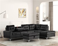 HH74497 Anserra Black Reversible Sectional