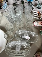 Large Selection Clear Glass-Glases, Trays