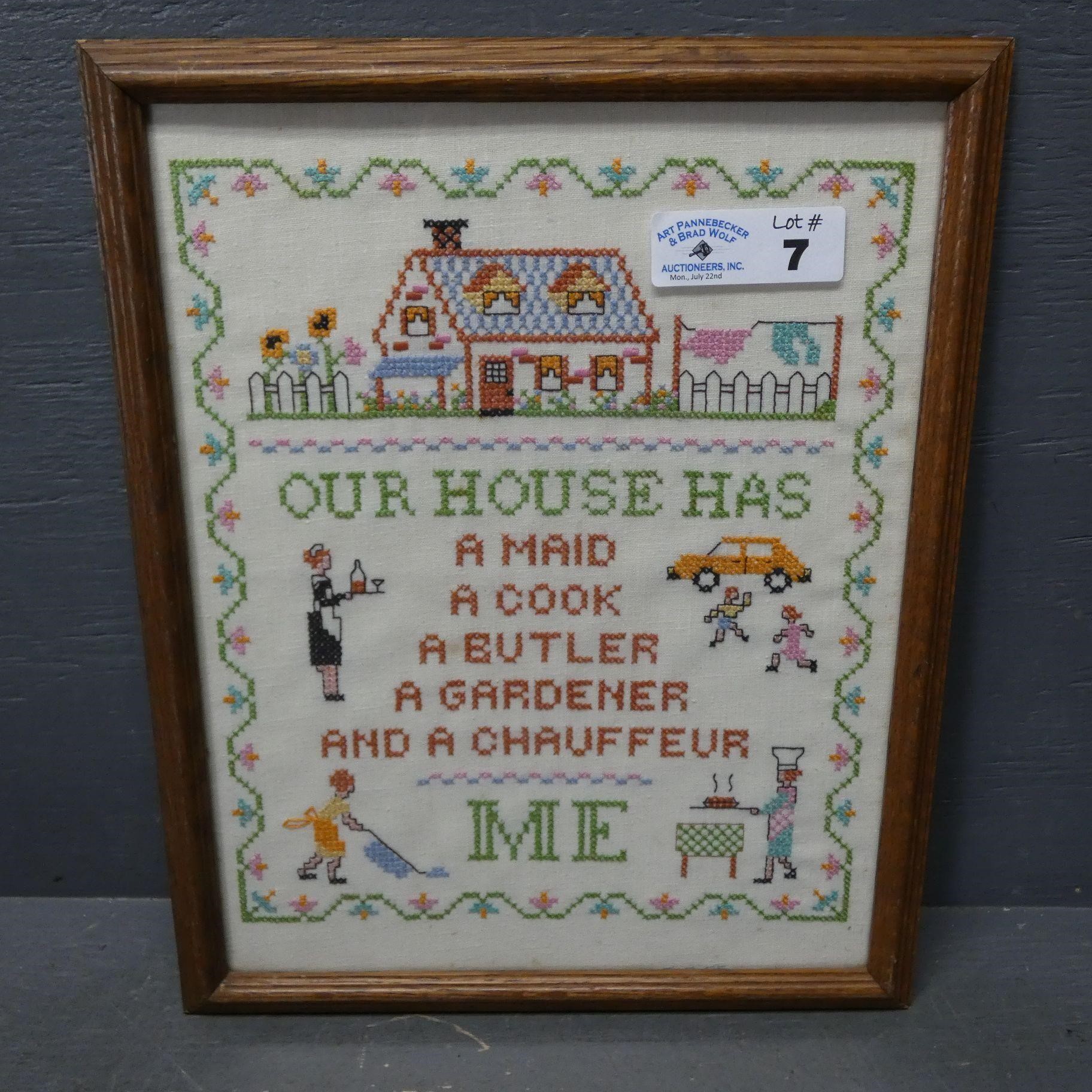 Antique Cross Stitch Sampler