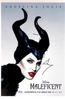 Angelina Jolie Autograph Maleficent Poster