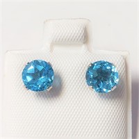 $360 10K  Blue Topaz(2.2ct) Earrings