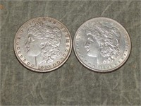 1896 O & 1896 Morgan SILVER Dollars very NICE !!