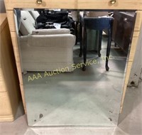 Large Beveled Glass Mirror mounted to board,