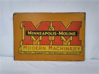 Minneapolis Moline Metal Farm Equipment Sign