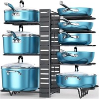 ORDORA Pots and Pans Organizer for Cabinet, 8 Tier