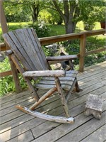 Rocking Chair.  Hand Made Rustic Chair with