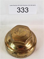 Antique Unmarked Brass Center Hub Dust Cover