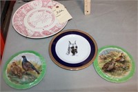 Vintage plates, quail trivets