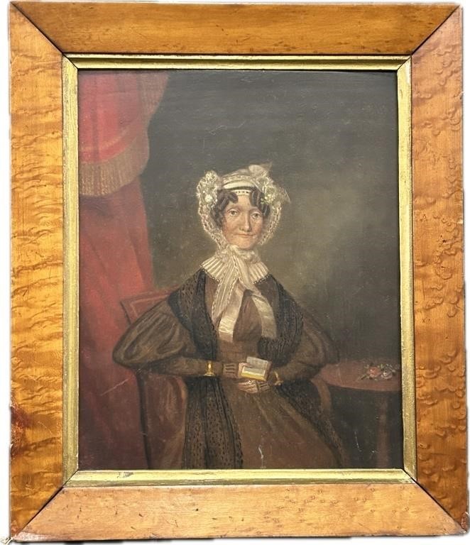 Willoughby 1839 Oil On Board Portrait.