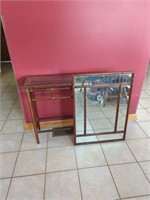 Spindle style hall table and mirror