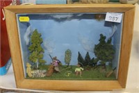 Diorama of Teddy bears picnic.
