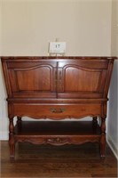 ANTIQUE SOLID CHERRY COLONIAL STYLE CABINET WITH
