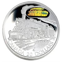 2002 $20 D-10 Locomotive - Sterling Silver Coin