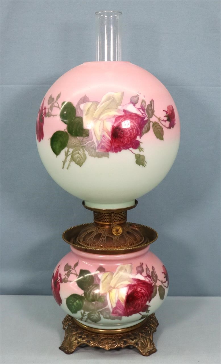 Excellent Victorian GWTW Parlor Lamp