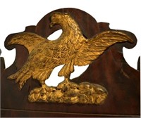 Mirror, Mahogany Veneer, Carved Eagle, C.1830