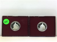 Washington Silver halves 2 coins Proofs