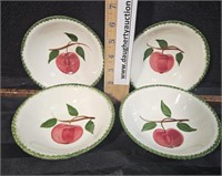4 Blue Ridge Apple Blossom bowls, 6"