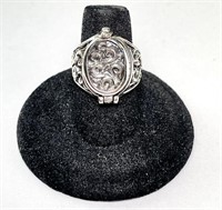 Solid Sterling "Poison Ring" 12 Grams Size 7