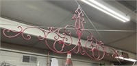 RED WROUGHT IRON WALL DECOR