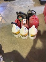 Gas Cans, Oil and AC Coil Cleaner