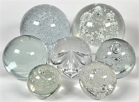 COLLECTION OF CRYSTAL ORBS