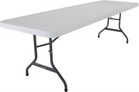 Lifetime Folding Utility Table, 8', White Granite