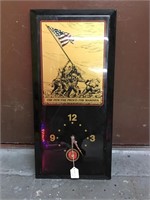 Vintage US Marines Art Clock